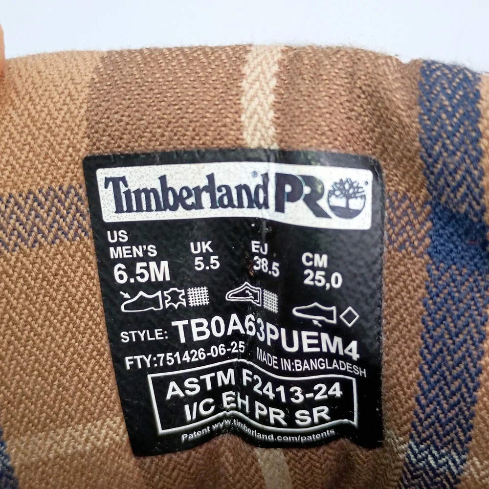 Timberland PRO 24/7+ Work Boots Men Size 6.5 Brown Waterproof Composite Toe